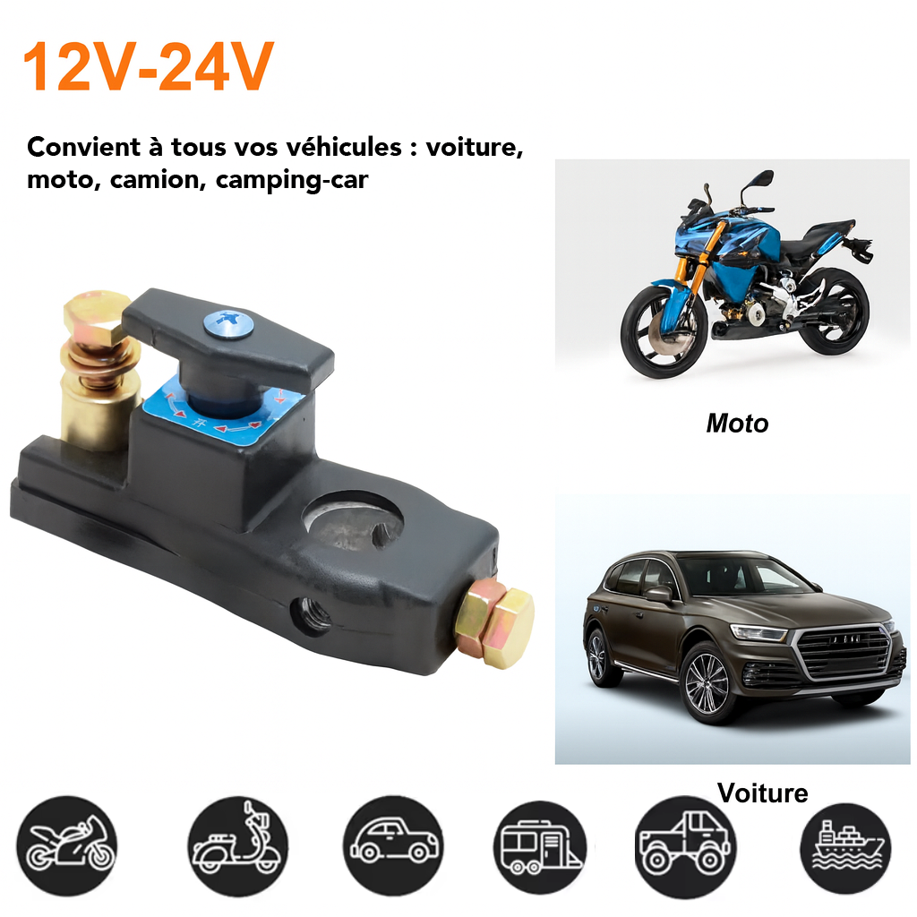 Coupe-Batterie Universel 12V-24V